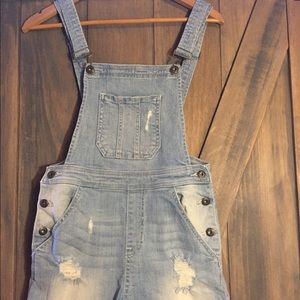 Sneak Peak Overall Shorts